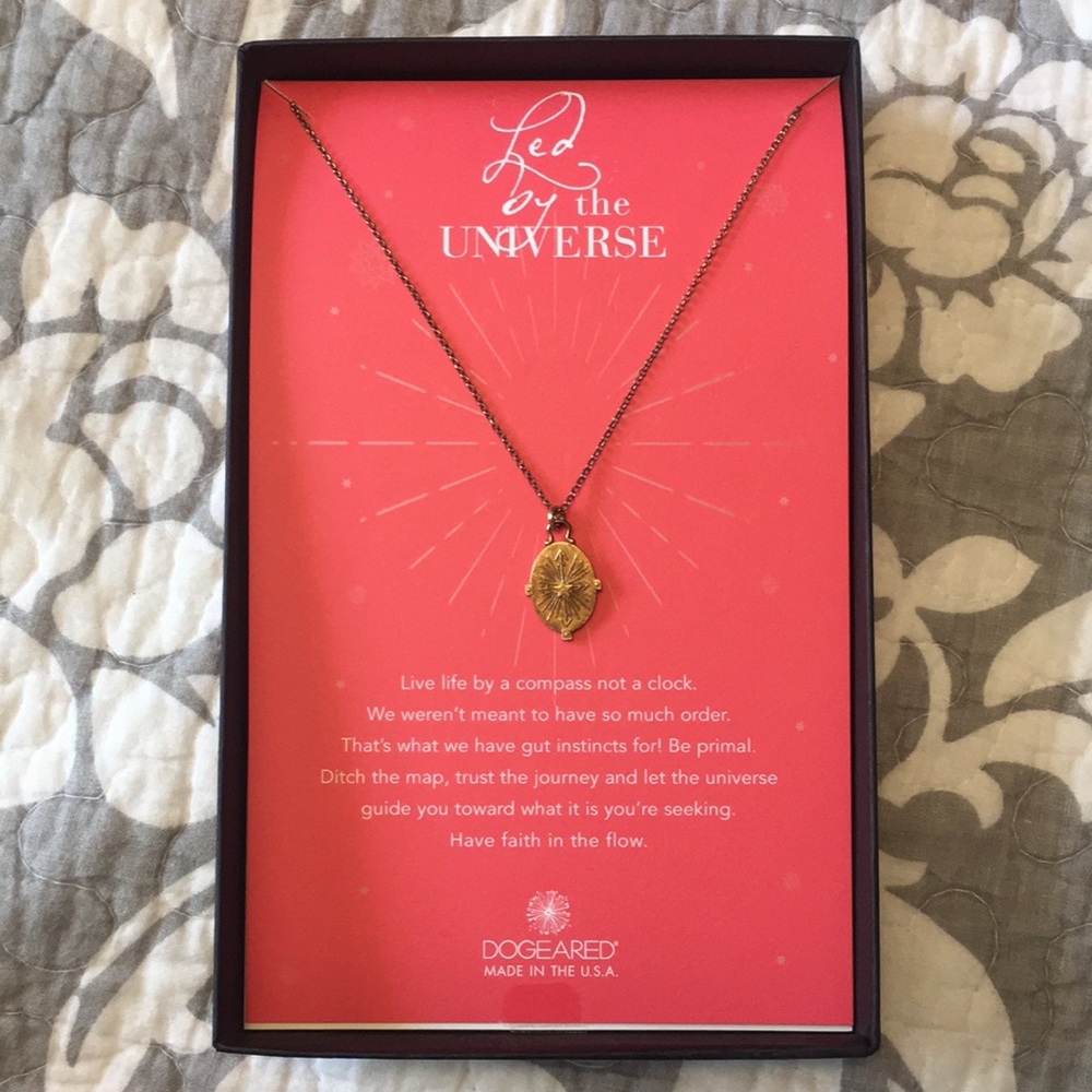 DOGEARED COMPASS NECKLACE